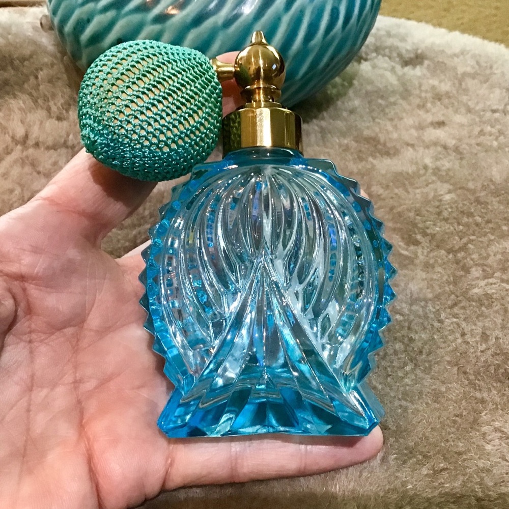 ❤️VINTAGE Crystal Glass Perfume Atomizer